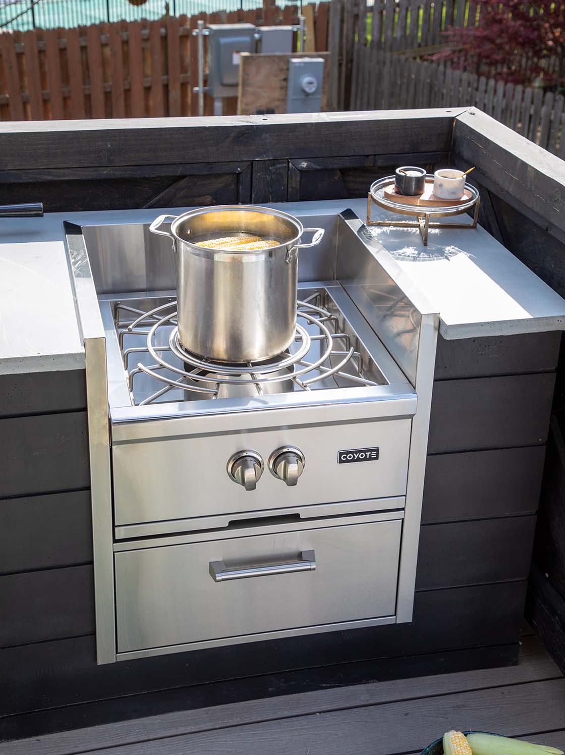 versatile power burner in outdoor kitchen