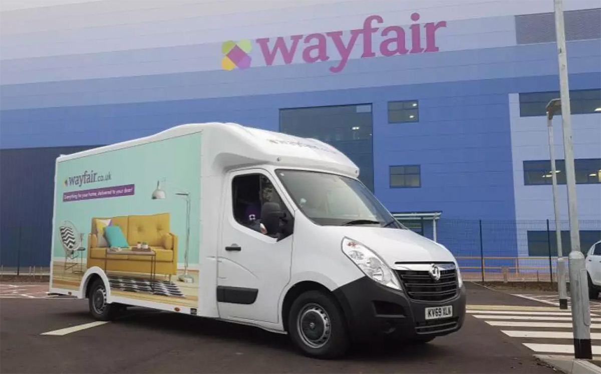 wayfair delivery truck